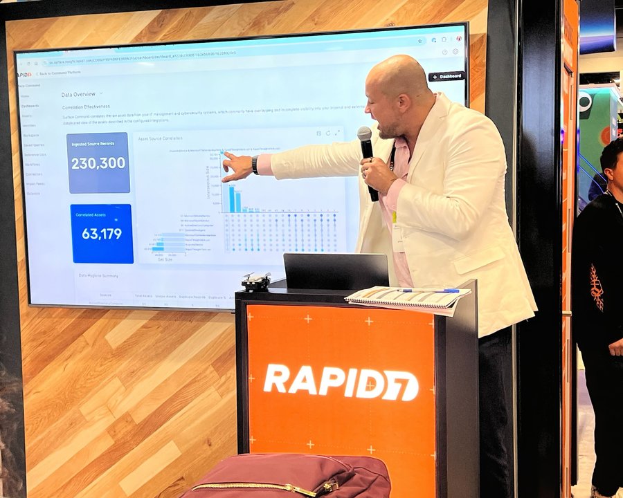 Jon presenting Exposure Command at a Rapid7 event